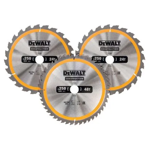 Billigare DT1963-QZ Dewalt Sågklinga 250 mm, 3-pack